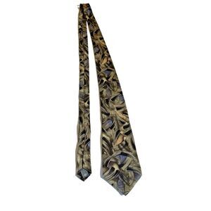 Barrington 100% Silk Mens Neck Tie 60" Brushstrokes Pattern